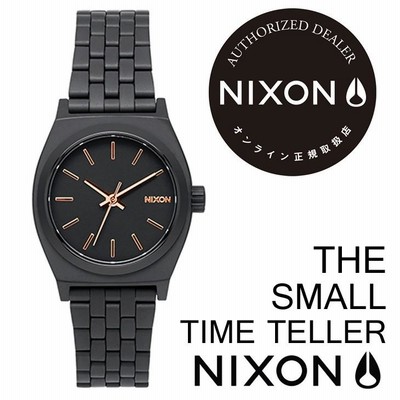 NIXON ニクソン 腕時計 THE SMALL TIME TELLER ザ スモール タイム テラー ALL BLACK / ROSE GOLD  オールブラック/ローズゴールド | LINEショッピング