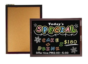 【成功success】015210A 雙面木框軟木鏡面黑板(中) /片