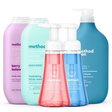 Method美則 嗨!營業中 精彩5件組(沐浴洗澡 泡沫洗手)