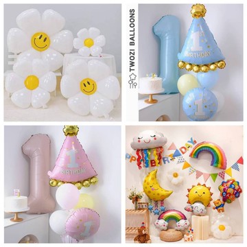 【ＩＮＳ風】小雛菊氣球 生日 雛菊氣球 雛菊氣球佈置 佈置生日 INS生日佈置 鋁箔氣球 造型氣球 生日佈置 收涎佈置