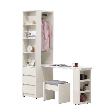 obis 蘿拉4*6.5尺組合書桌櫃(全組.含椅)