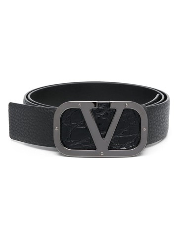 Valentino Garavani - VLogo Signature buckle belt - men - Calf Leather - 90 - Black