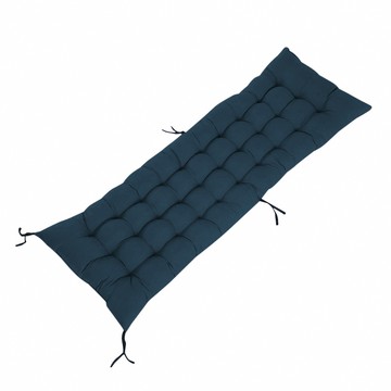 E-home Cora可娜圓管&方管休閒躺椅搭配椅墊-三色可選藍色