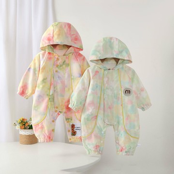 超萌網紅嬰兒外出服女寶秋季哈衣小月齡寶寶秋裝連體衣雙層外套鑫弘-素時衣櫥