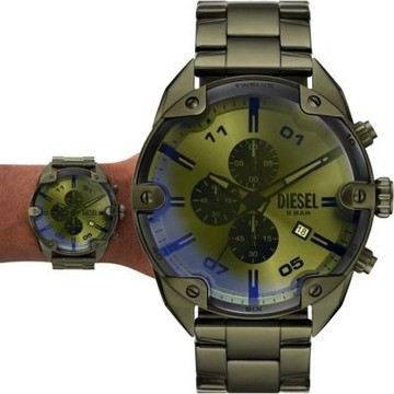DIESEL Spiked 大錶徑個性三眼計時手錶 七夕浪漫購 送禮首選-49mm DZ4670