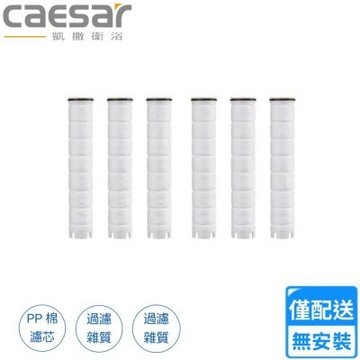 【CAESAR 凱撒衛浴】淨水過濾蓮蓬頭濾芯6入一組(SH217-1 不含安裝)