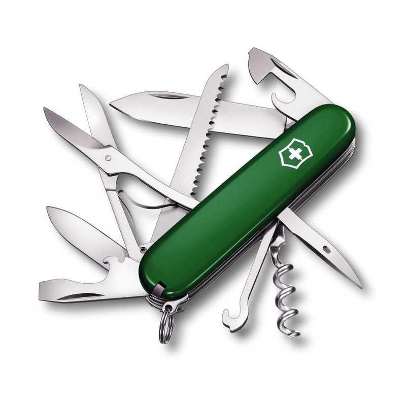 三金商事 VICTORINOX ハントマン GN グリーン 防災グッズ 防災用品 避難グッズ レジャー アウトドア ナイフ キャンプ VX-1-3713-4