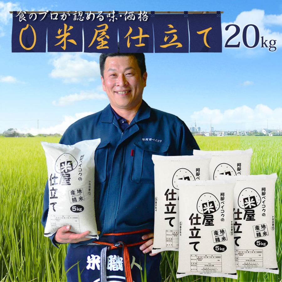 お米 20kg (5kg×4袋) 米屋仕立て 国内産 オリジナルブレンド米