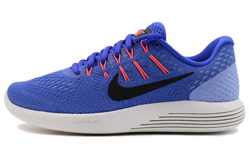WMNS NIKE LUNARGLIDE 8 MED BLUE BLACK ALUMINUM