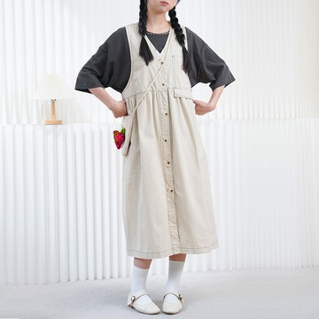 設計感休閑背心洋裝121585C