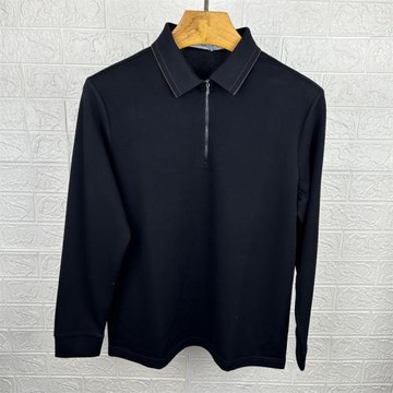 綿羊毛羔端好秋季新款色半拉鏈淦稼翻領長袖T恤質感好1180