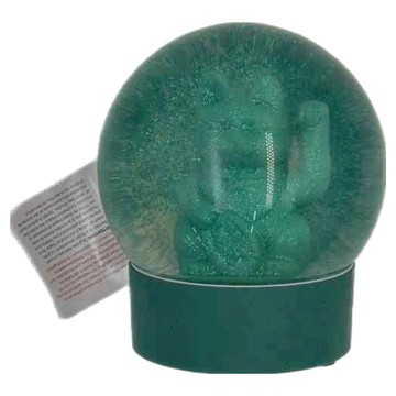 DONKEY LUCKY CAT 招財貓水晶球 - 綠色  10 x 10 x 11.3cm