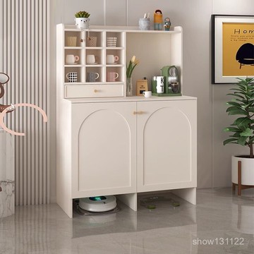 掃地機器人置物架 移動置物架  奶油風餐邊櫃客廳茶水櫃咖啡櫃沙發邊櫃掃地機器人收納櫃定製