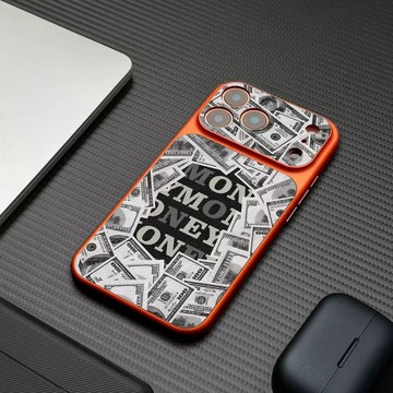 金錢字母適用小羊皮蘋果16/17 Pro Max高顏值大視窗手機殼iPhone1