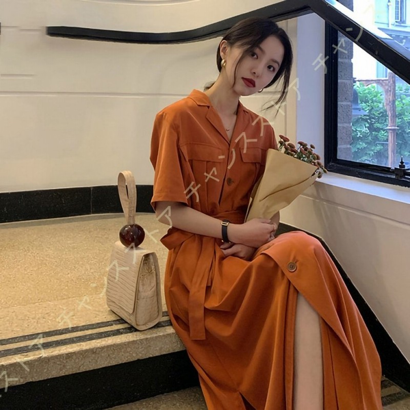 ワンピース 夏 レディース 春 きれいめ 半袖 ロング ワンピース おしゃれ マキシ 大人 女子 シャツワンピース オフィス カジュアル ゆったり チュニック 通販 Lineポイント最大0 5 Get Lineショッピング