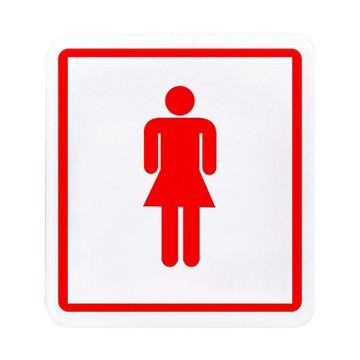 台灣聯合WIP標示牌/女化妝室/NO.603/長12x寬11cm/個