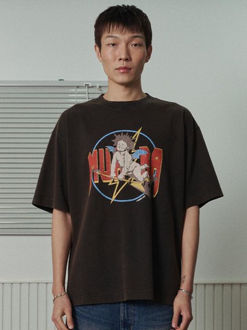 Angel Musician T-shirt_Dyed Black