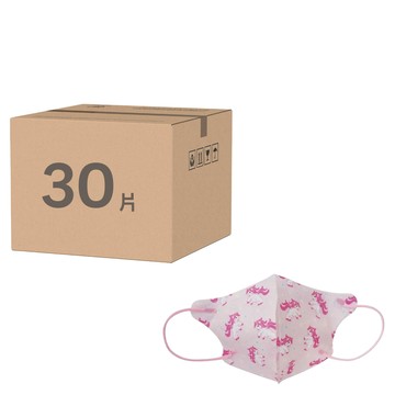 MITENXIN 天心生醫 幼童3D立體醫療口罩 未滅菌 115 x 75mm 2~4歲適用  獨角獸天堂 粉色  30片  1盒