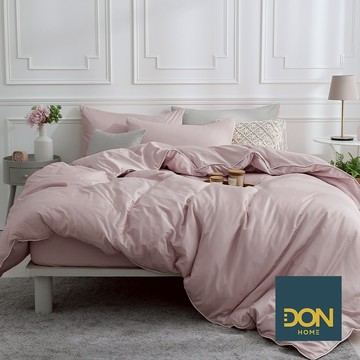 DON 時光漫旅300織長絨棉兩用被床包組｜煙燻粉｜(雙人/加大)