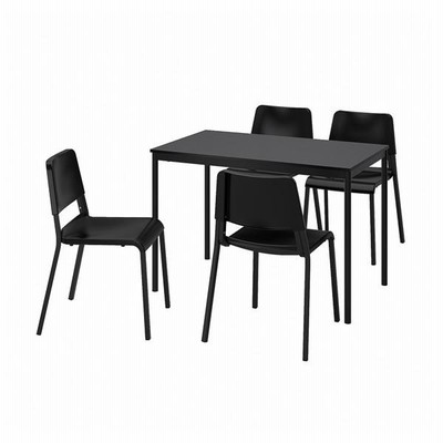 【送料込み/バラ売可】IKEA TEODORESテオドレス 4脚 ブラック TEODORES テオドレス チェア, ブラック - IKEA