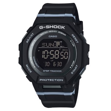 【CASIO 卡西歐】G-SHOCK 自然色調 步數測量 藍牙 時尚黑 運動休閒系列 GMD-B300-1_43.8mm
