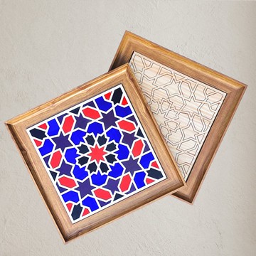 DIY 套組 ~ 現代幾何木質壁飾 ~ 寧靜 ~ 手工上色實木牆面藝術