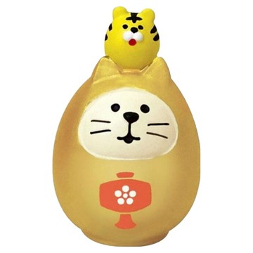 Concombre Decole 福氣招財正版手辦 貓咪玩具/裝飾桌面/潮玩擺件/禮物 金色達摩