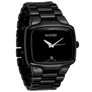 NIXON The Ceramic Player陶瓷真鑽瑞士機芯腕錶-黑