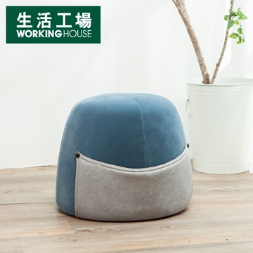 深海悠遊鯨魚造型坐凳-藍-生活工場