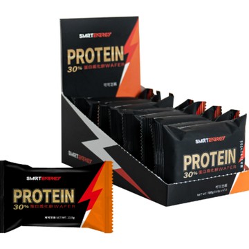 [家速配]紅牛聰勁蛋白威化餅-可可芝麻口味