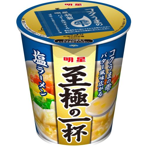 明星　至極の一杯　塩ラーメン　65g（めん50g）×12個