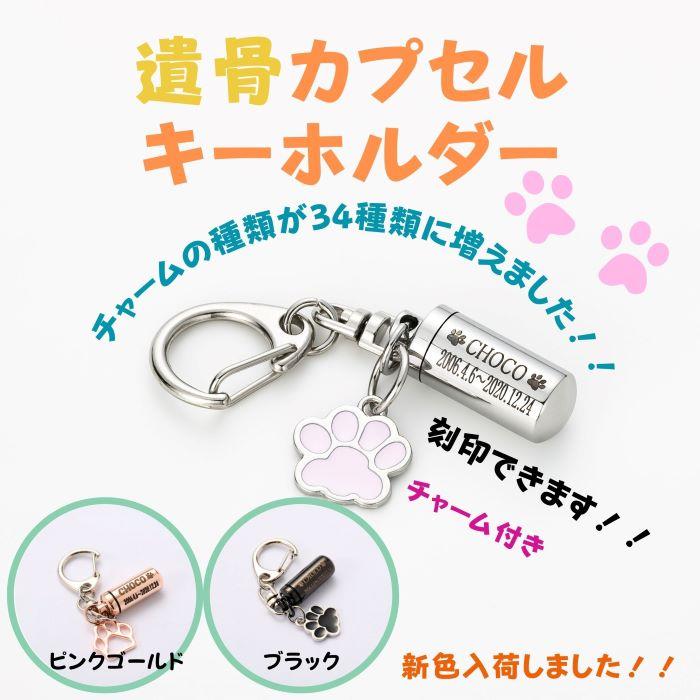 ペット 遺骨カプセル キーホルダー ステンレス ネコポス送料無料 金属アレルギー対応 ペット供養 仏具 毛 爪 歯 遺灰 分骨 携帯 持ち歩き