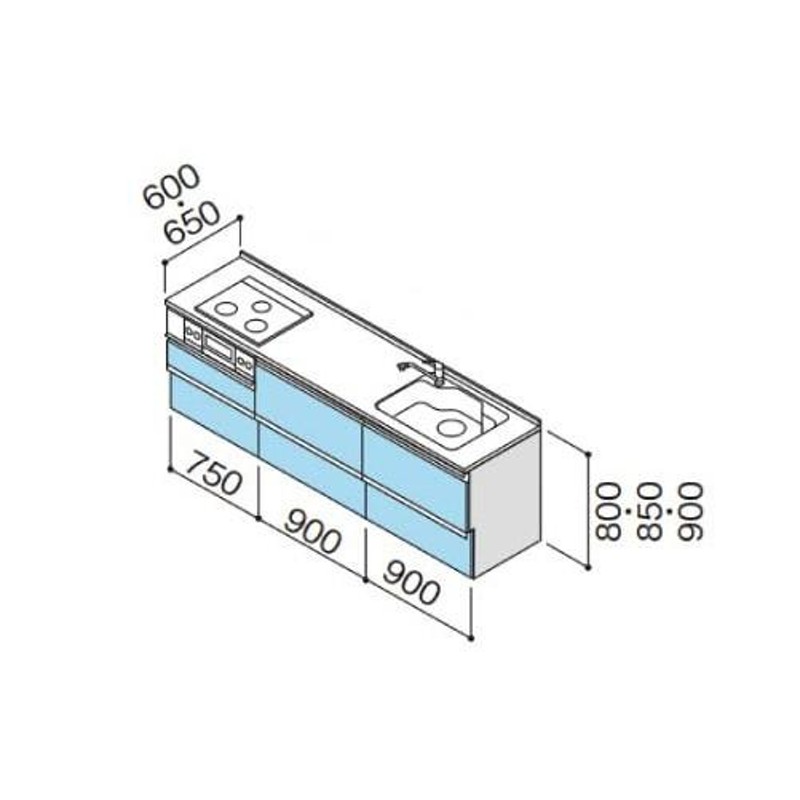 シンシア 納期約2週間 クリナップ システムキッチン ラクエラ 下台のみ スライド収納 シンシアシリーズ I型 W2550 LINEショッピング