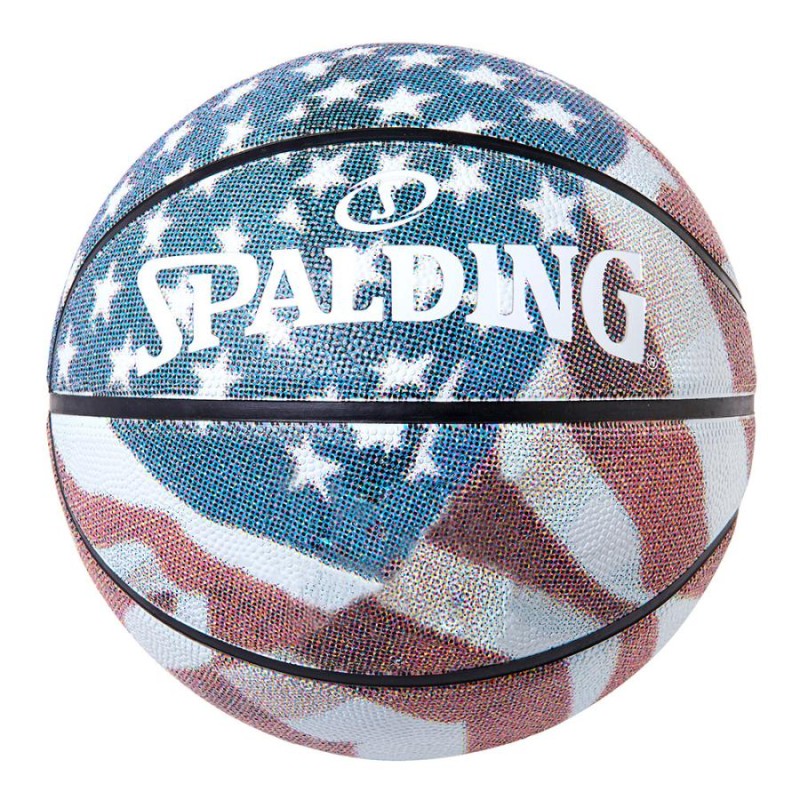 SPALDING バスケットボール スターズアンドストライプス ラバー 7号球 バスケ バスケット レッド ホ 84-320J LINEショッピング