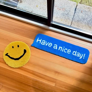 日本製 手工簇絨地墊 Have a nice day