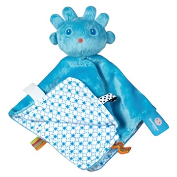 Snoozebaby 寶寶安撫布標玩偶 - 外星寶寶 各式各樣可愛小標籤 0個月以上適用 100% cotton天鵝絨  30cm  Zeb藍  1個