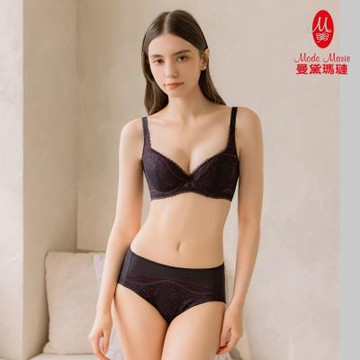 曼黛瑪璉 包覆提托經典 中腰三角內褲 M-XXL(黑)