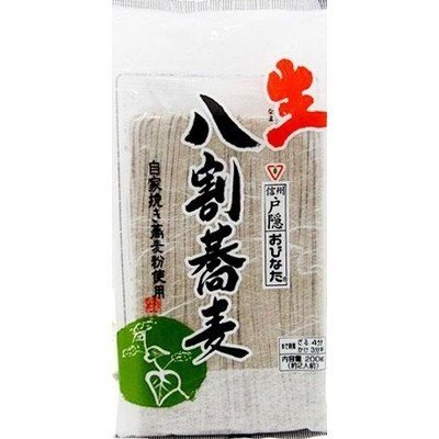 おびなた 生 八割蕎麦 自家挽き蕎麦粉使用 200g 2人前 1ケース(12個入)