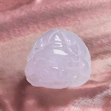 【招財神獸】冰紫翡翠貔貅| 戒面| 裸石|天然緬甸玉翡翠A貨|送禮