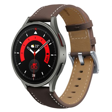 LuA lovel Galaxy Watch兼容容皮革錶帶  1個  Galaxy Watch 7/Watch FE/Watch 6/6 Classic/Watch 5/5 Pro/Watch 4/4 Classic/Watch 3/Active 2 20mm  深棕色