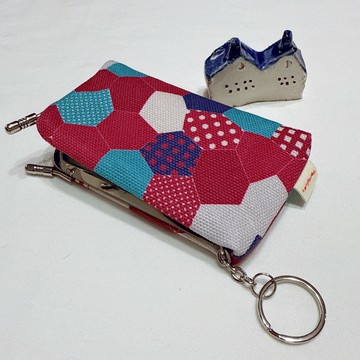 AYANOKOJI京都綾小路鑰匙包口金包-六角(酒紅)