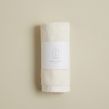 DAVID & MAISIE 純棉無撚紗絲柔洗臉方巾 樸實米