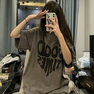 歐美高街短袖t恤女夏季寬松韓版潮美式復古設計感純棉半袖上衣服