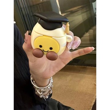 星星月亮AirPods4保護套創意雞蛋博士適用1/2代蘋果無線藍牙耳機殼Pro趣味二代硅膠軟殼三代個性女五代防摔盒