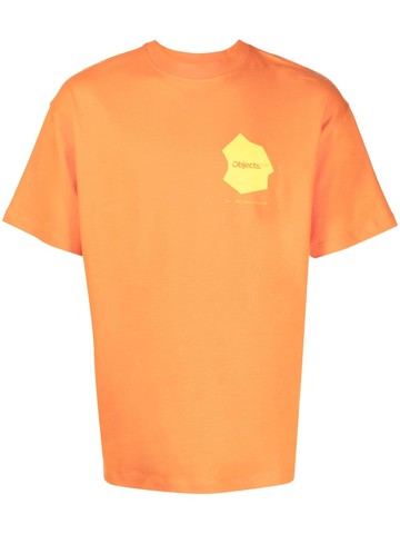 OBJECTS IV LIFE - slogan-print T-shirt - men - Cotton - L - Orange