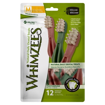 WHIMZEES 唯潔 潔牙骨 每日潔牙零食 減少牙菌斑和牙垢 清新口氣 獨特形狀有助於清潔牙齒之間  360g  1包