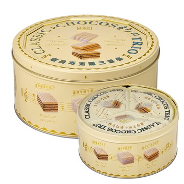 《盛香珍》經典巧克酥三重奏禮桶433g/桶