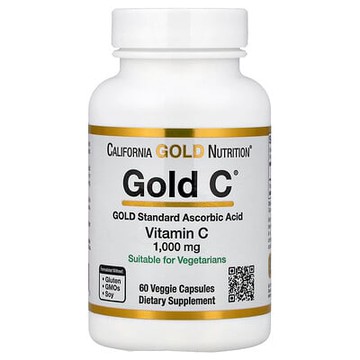 California Gold Nutrition, Gold C™，USP 級維生素 C，1000 毫克，60 粒素食膠囊