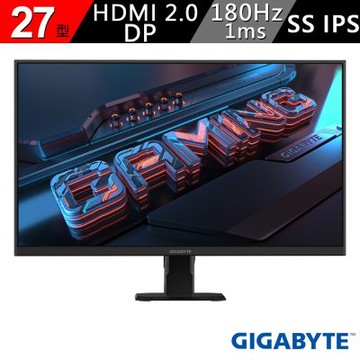 GIGABYTE 技嘉GS27FA 電競螢幕(27型/FHD/180Hz/1ms/HDMI/DP/IPS)