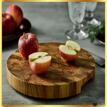 VAOMENT 端紋木製砧板 – 優質 Robinia Wood 圓形和矩形選項